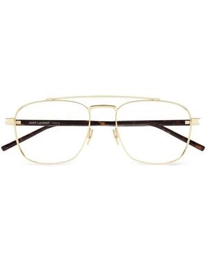 Saint Laurent Pilot-Frame Glasses - Metallic