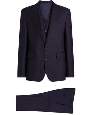Dolce & Gabbana Single-Breasted Virgin Wool Suit - Blue