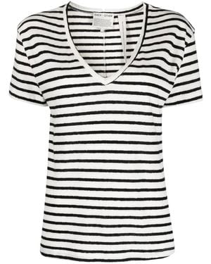 Each x Other Striped V-Neck T-Shirt - Black