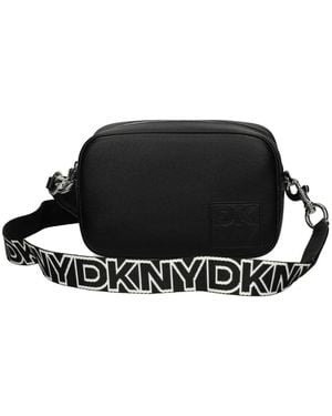 DKNY Logo-Strap Satchel - Black