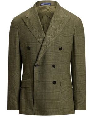 Polo Ralph Lauren Glen-Plaid Double-Breasted Suit - Green