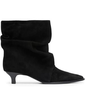 Ash Trinity Slouchy Ankle Boots - Black