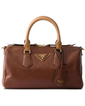 Prada Bolso Lana Pequeño Con Asa En La Parte Superior - Marrón