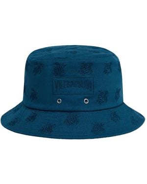 Vilebrequin Fischerhut mit Stickerei - Blau