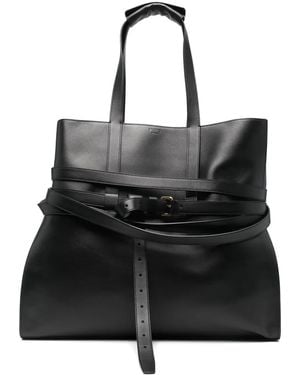 Moschino Handtasche Aus Leder - Schwarz