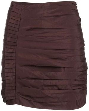 Rohe High-Waisted Drapped Mini Skirt - Purple