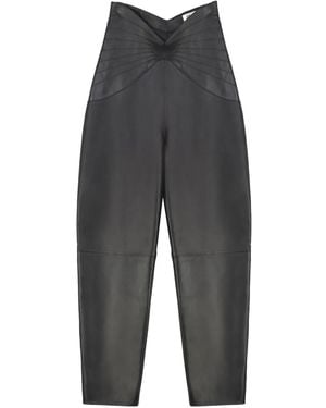 The Attico Leather Pants - Grey