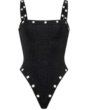 Oséree Bañador Lumière Con Apliques - Negro