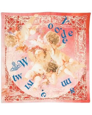 Vivienne Westwood Cherubs-Print Scarf - Pink