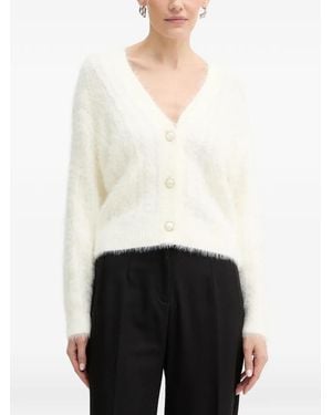 Guess V-Neck Cardigan - White