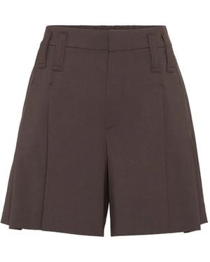 Brunello Cucinelli Geplooide Shorts - Grijs