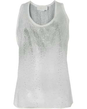 Genny Crystal-Embellished Tank Top - Grey