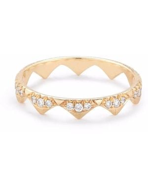Jade Trau 18Kt Clara Diamond Band Ring - Metallic