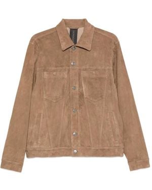 Giorgio Brato Veste En Cuir À Boutonnière - Neutre