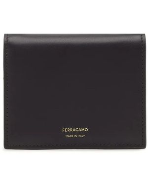 Ferragamo Portafoglio Con Logo - Nero