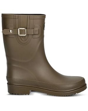 Scholl Chambery Low Buckle-Detail Boots - Brown