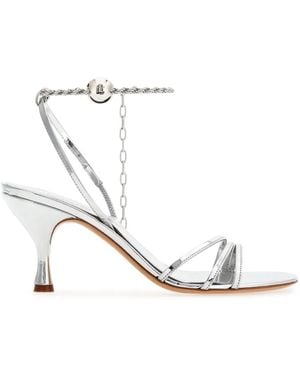 Ferragamo Denise Chain Sandal Shoes - White