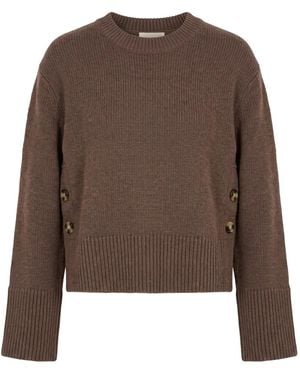 Arlo Mott Bethune Button-Detail Sweater - Brown