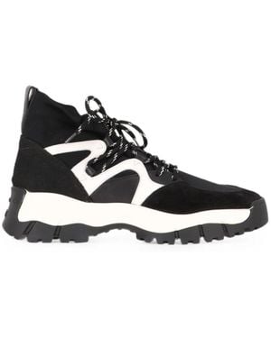 Tod's Panelled High-Top Trainers - Black