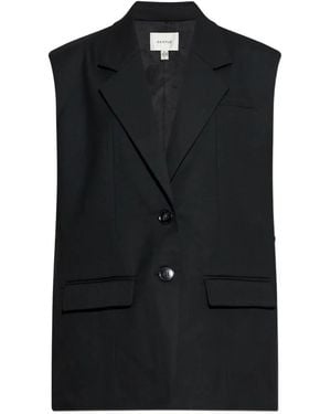 Gestuz Buttoned Sleeveless Jacket - Black