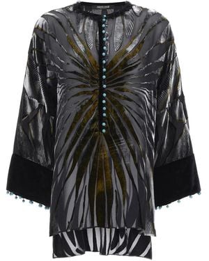 Roberto Cavalli Blusa Con Stampa - Nero