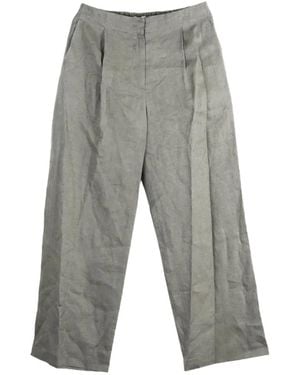 Amomento Pleated Wide-Leg Trousers - Grey