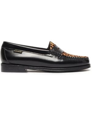 G.H. Bass & Co. Easy Weejuns Leopard-Print Loafers - Blanc