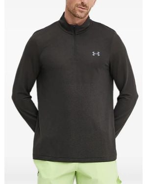 Under Armour Zip Mock-Neck Sweatshirt - Grey