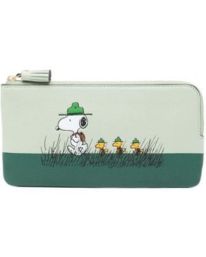Anya Hindmarch X Peanuts Snoopy Wallet - Green