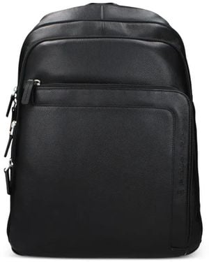 Piquadro Leather Backpack - Black