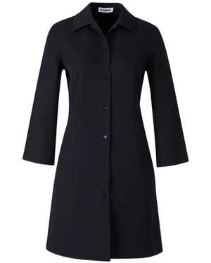 Jil Sander Button-Up Single-Breasted Coat - Black