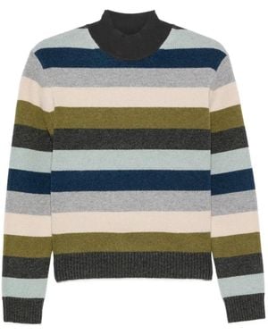 Tory Burch Striped Sweater - Natural