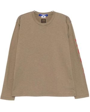 Junya Watanabe プリントスリーブ Tシャツ - ナチュラル