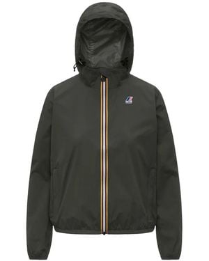 K-Way Chaqueta Le Vrai 4.0 Claudette Con Capucha Y Parche Del Logo - Negro