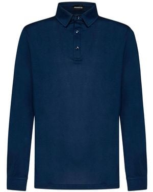 Franzese Collection Cotton Polo Shirt - Blue