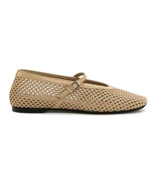 Poeve Stacy Perforated Ballet Flats - White