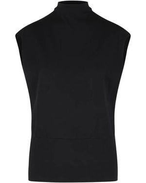 Jonathan Simkhai High-Neck Sleeveless Top - Black