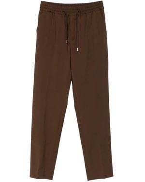 Sandro Drawstring-Waist Pocket Pants - Brown