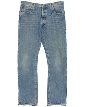 PROTOTYPES Frayed Straight-Leg Jeans - Blue