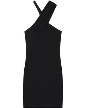 Courreges Criss-Cross Jersey Mini Dress - Black