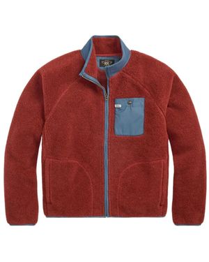 RRL Fleece-Texture Jacket - Red