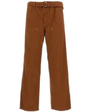 Sacai X Carhartt Belted Trousers - Brown