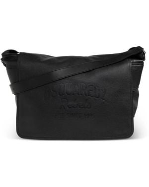 DSquared² Embossed Leather Tote Bag - Black