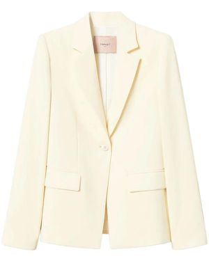 Twinset Crepe Blazer - Natural