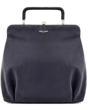 Giorgio Armani Top-Handle Tote Bag - Blue