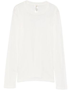 The Row Geripptes Dantea Langarmshirt - Weiß