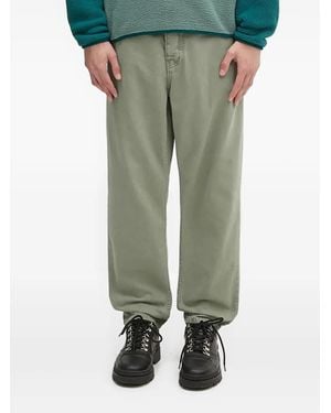 Carhartt Logo-Patch Straight-Leg Jeans - Green