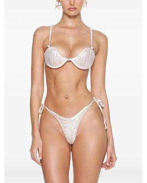 GOD SAVES QUEENS Gerafftes Venus Bikinioberteil Mit Muschelschale - Mehrfarbig