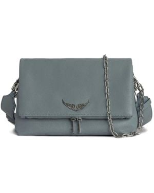 Zadig & Voltaire Logo-Plaque Shoulder Bag - Grey