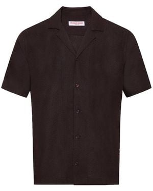 Orlebar Brown Maitan Open-Weave Shirt - Black
